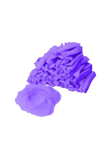 Trendooze Toz Tek Mor Kullanımlık Geçirmez File Dokumasız Bone Adet 100 Qn