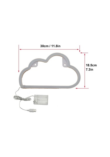 Soulader Pembe Bulut Desenli Neon Oda Dekorasyon Işığı Yatak Odası Aydınlatma Çok Renkli