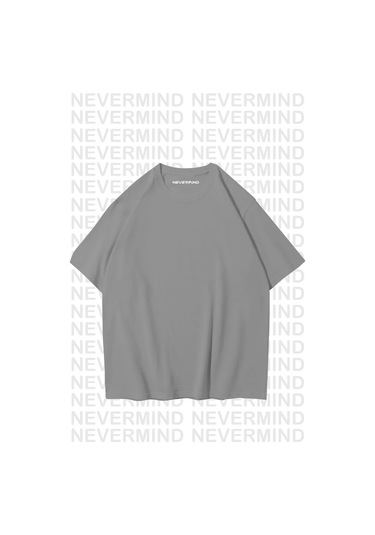 Unisex Van Gogh Baskılı Oversize Tshirt Antrasit