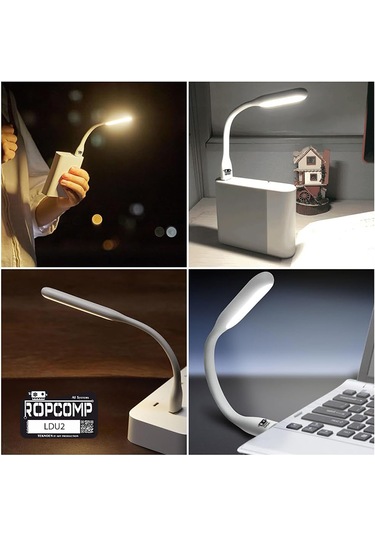 Ropcomp Usb Led Işık Esnek Okuma Ve Klavye Lambası Beyaz