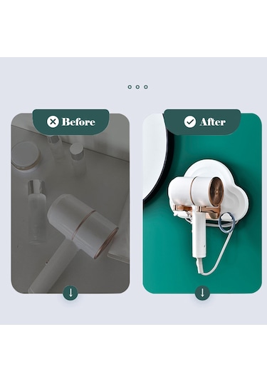 Moveevo Saç Kurutma Makinesi Tutucu Katlanabilir Duvara Monte Saç Kurutma Makinesi Askısı Saç Kurutma Makinesi Düzenleyici Saç