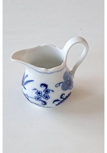 Mavi Soğan Desenli Vintage Sütlük Veya Sosluk Çok Renkli