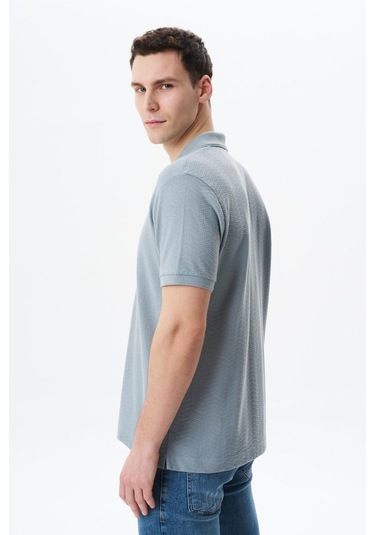 Arma Erkek Basic Regular Fit Jakarlı Süprem Polo Yaka Tişört Y29374356402 Gri