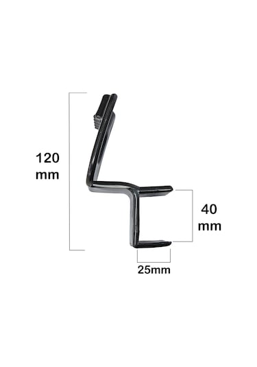 Plastik Baza Kulpu Yatak Kaldırma Tutma Kulp Kolu Tutacağı Kulbu Siyah -40mm Profiller İçin Siyah