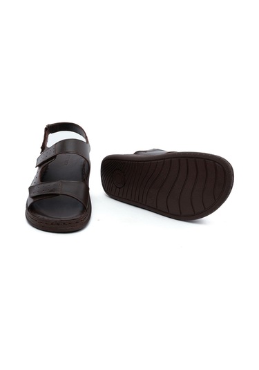 Greyder 64692 Kahverengi Erkek Hakiki Deri Sandalet-801 Kahverengi