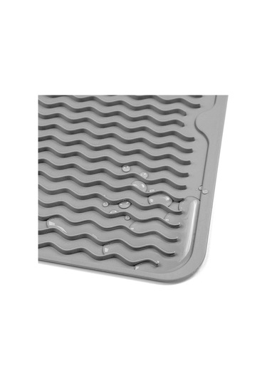 Çok Amaçlı Bulaşık Kurutma Matı, Mutfak İçin Silikon Mat Gri-b Grey