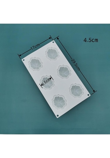 Ulzyvf Cadılar Bayramı 6x Küçük Kremalı Mousse Kek Kalıbı, Unik Tasarım Beyaz