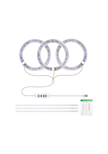 İç Mekan Bitkileri İçin Büyütme Işıkları 3 Kafa 6.2 W Güneş Işığı