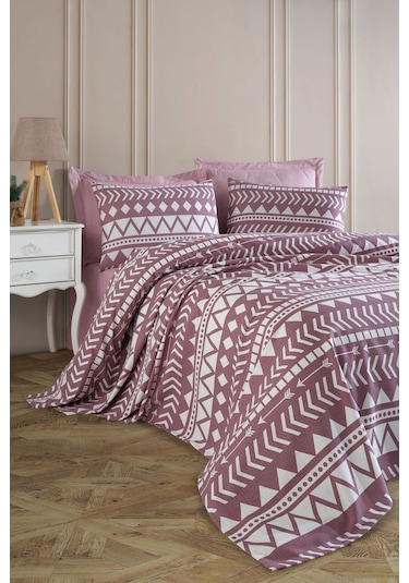 Pike Seti Baskılı Çift Kişilik Artec Lila Lila