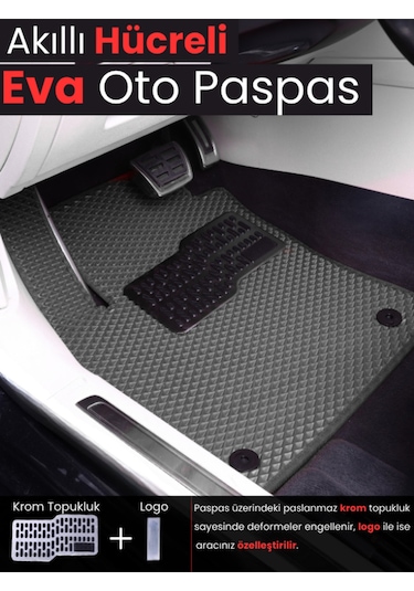 Renault-megane 4-sedan- 2016-2025 İçin Eva Ful Paspas Takımı Metal Topukluk Dahil