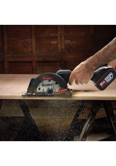 Kress KUE11 20 V 4.0 AH Li-ion Çift Akülü Kömürsüz Daire Testere 140 MM