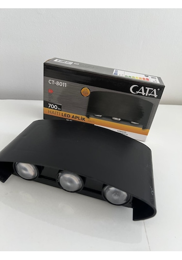 Cata Haiti Çift Taraflı Aplik Ct-8011 Siyah Kasa Işık Rengi:günışığı Siyah