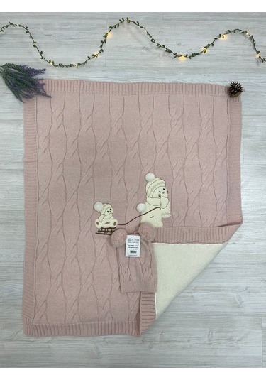 Ultralüx Bereli Bebek Battaniye Pembe