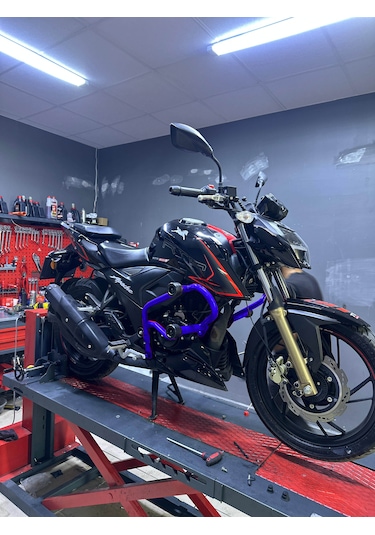 Tvs Apache Rtr 200 Koruma Demiri Özel Üretim Mavi