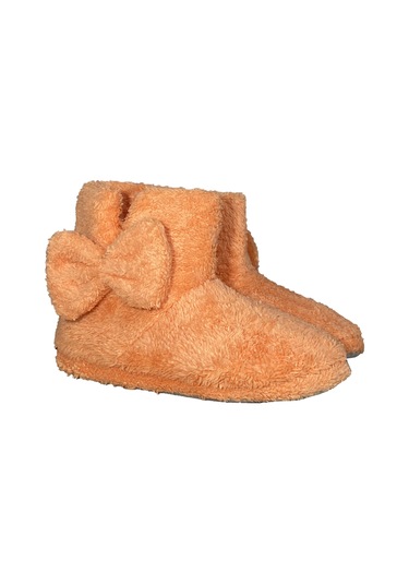 Redplay Eb322 Fiyonklu Velsoft Kadın Panduf Ev Botu Ev Ayakkabısı Turuncu