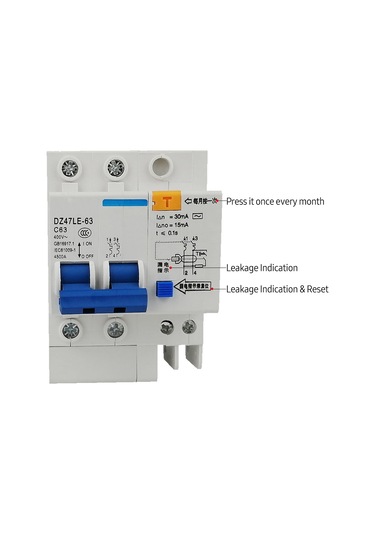 Konesam 2p 63a Ev Kaçak Akım Rölesi - Abs Malzeme, Dın Ray Montaj, Yüksek Hassasiyetli Kaçak Akım Koruma