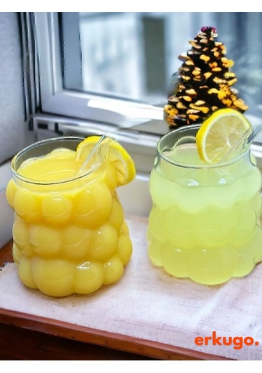 2 Adet Borosilikat Sunum Bardağı, Kahve Bardağı, Isı Dayanıklı Bardak - Uzum-1709