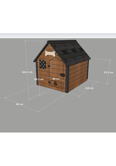Mandu Isı Yalıtımlı Ahşap Köpek Kulübesi Xlarge