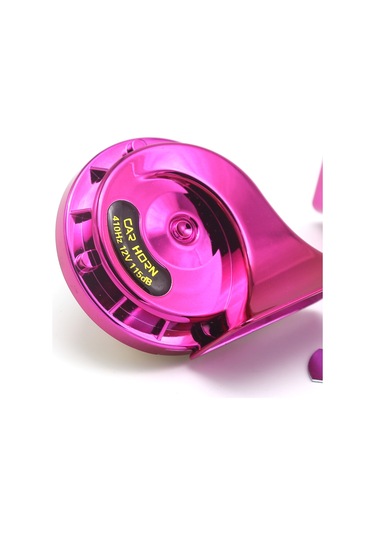 Leezsing As008p 12v Çift Tonlu Salyangoz Korna, Araç Ve Motosikletler İçin Kolay Montaj, 2'li Paket Pembe