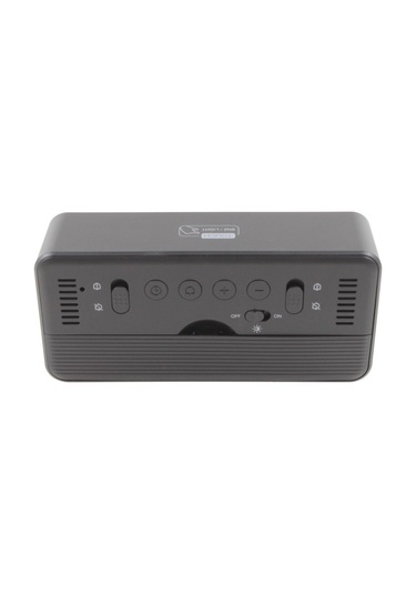 8001-en Çok Fonksiyonlu Dijital Saat Led Parlaklığı Siyah