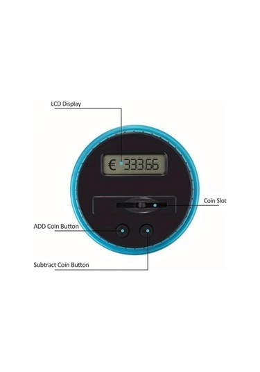 Fochsia Lcd Ekranlı Otomatik Büyük Para Sayma Kutusu Pound Kumbara Pilli Elektronik Noel si