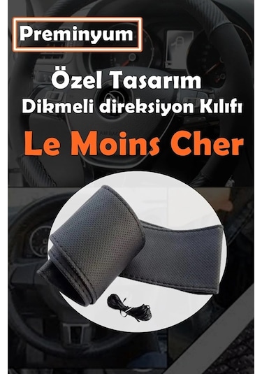 Ford Fiesta Oto Direksiyon Kılıfı Siyah Dikiş Estetik Görünüm