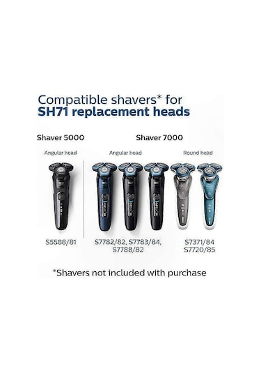 Üçlü Bıçak Sistemi Ve Dayanıklı Şaftlı 7000 Ve 5000 Serisi Elektrikli Tıraş Makineleri İçin Yedek Başlıklar