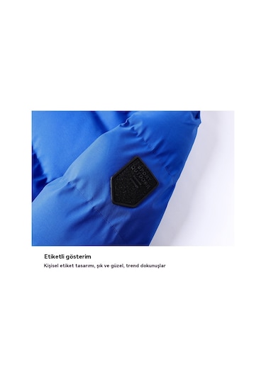 Erkek Sonbahar Ve Kış Kalın Pamuklu Ceket Siyah