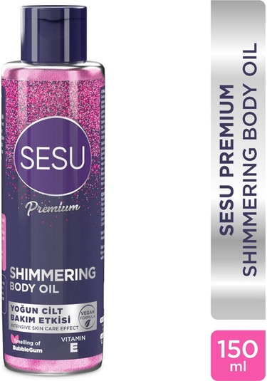 Sesu Simli Vücut Bakım Yağı 150 ML