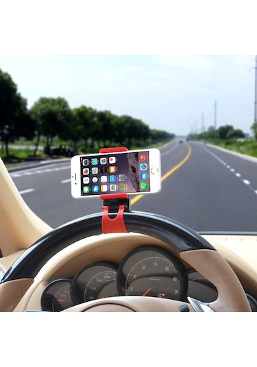 Noktaks - Araç Telefon Tutucu Araç Direksiyon Telefon Tutucu T10469
