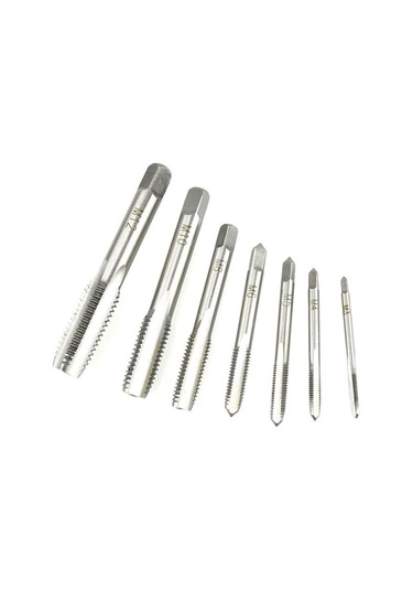 Tangshopping 8pcs M3-m12 Musluk Seti Küçük Musluk Bükülmüş El Aletleri Vida Konu Fişler Musluklar