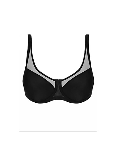 Siyah Mı Emay 167d Pedli Tül Toparlayıcı Sütyen Siyah