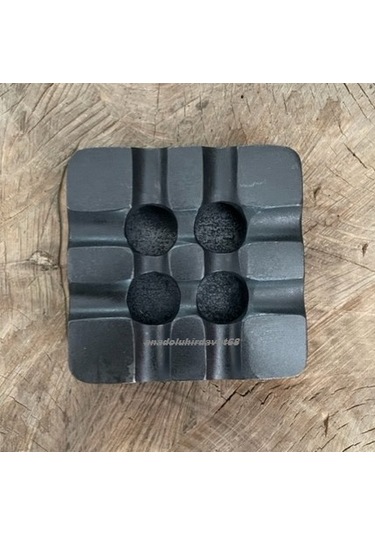 Dmr Oksit Pirinç Küllük Puro Küllüğü Siğara Küllük 10 10cm Mat Siyah