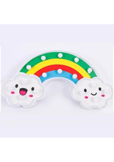 Kenpazar Led Işıklı Gökkuşağı Gece Lambası Dekoratif Aydınlatma Çok Renkli