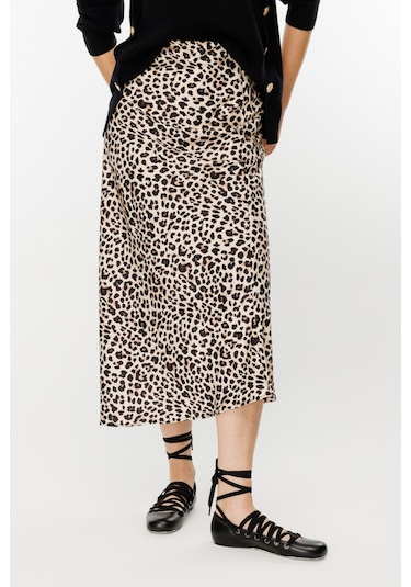 On Kadın Etek 24kon44203 Leopar