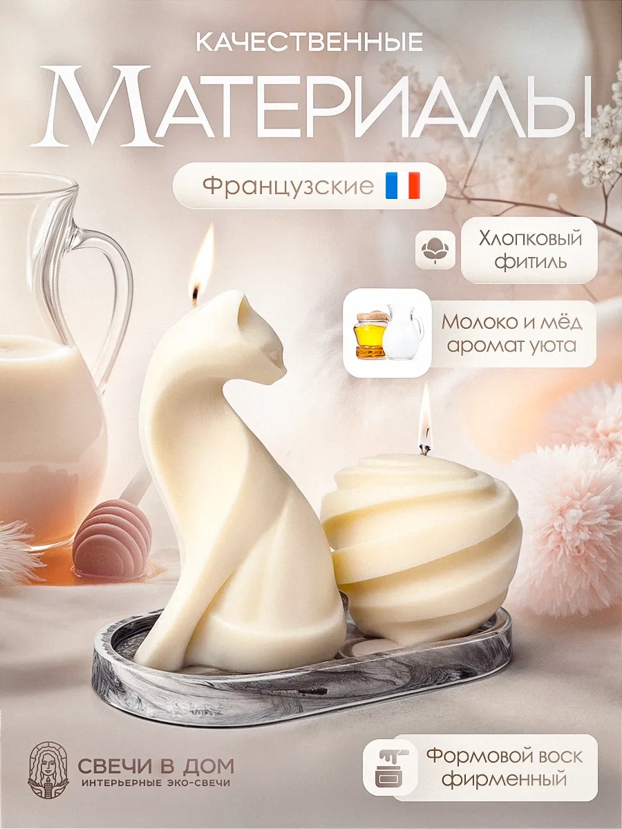 Sveci V Dom Kedi Ve Top İle Aromatik Mum Seti 484367086 Sütlü