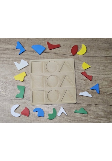 Montessori Eğitici Oyuncak Puzzle / Biyoplastik 0-3 Yaş - Eşleştirme Etkileşimi
