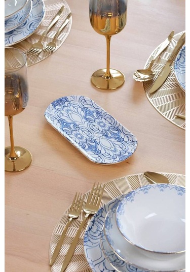 Asya Blue Cycle 32 Parça 6 Kişilik Seramik Kahvaltı Takımı Diğer