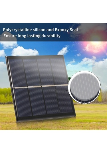 Pazly Akıllı Güneş Enerjili 1w/2v Pil Şarj Cihazı, 1.2v Aa Şarj Edilebilir Pil İçin Polikristalin Epoksi Güneş Paneli