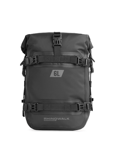 Hallow Rhinowalk 6L MT2206 Tamamen Su Geçirmez Motosiklet Tampon Çantası Siyah