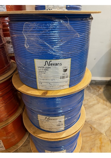 Nexans Cat 6 Halogen Free Utp 23awg Kablo 500 Metre Mavi