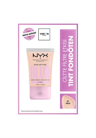 NYX Professional Makeup Blur Tint Fondöten 01 Pale