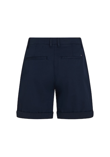 Tommy Hilfiger Co Blend Gmd Chıno Short Kadın Mavi Şort - Ww0ww42457 Mavi