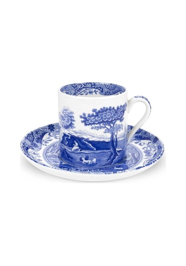 Spode Blue Italian Kahve Fincan+ Tabağı Çok Renkli