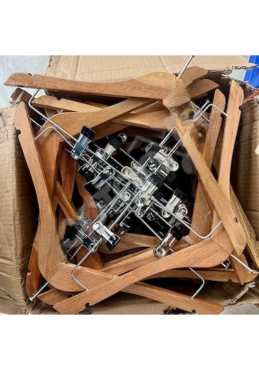 25 Adet Otel Tipi Ahşap Mandallı Etek Pantolan Elbise A... Ahşap