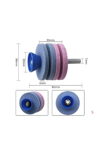 Padalink Elektrikli Matkap Tipi Çift Katlı Çim Biçme Makinesi Bileme Başlığı - Metal Bileme Ve Parlatma İçin 4'lü Elmas Uçlu