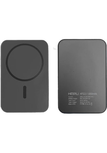 Hepu Hp-223 5000 Mah Pd20w Magsafe 15w Kablosuz Powerbank Füme