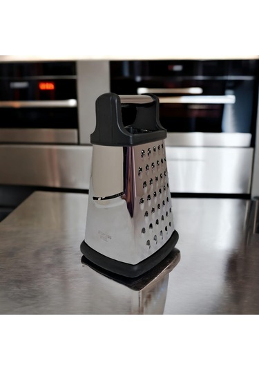 Lüx Saplı 4 Köşe Rende 20 Cm Kutu Rende 3 Fonksiyonlu Kule Rende Peynir Sebze Patates Rende