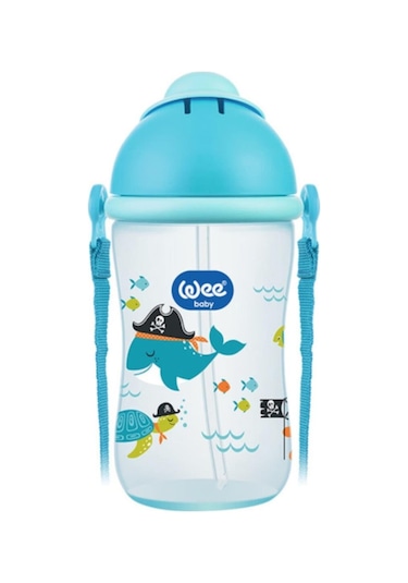 Wee Baby Wee Kulplu Pipetli Bardak 380 Ml Kod:171 Mavi Renk