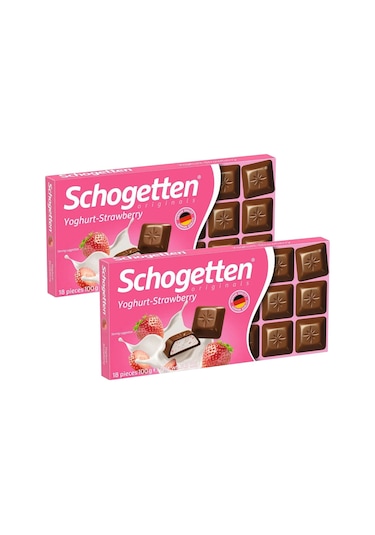 Schogetten Yoğurt Ve Çilek Aromalı 100 Gr Çikolata X 2 Adet